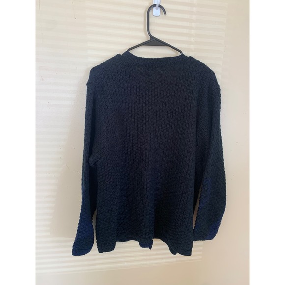 Bollie‎ Brooks Women Navy Blue Cable Knit Button Up Cardigan Sweater Extra Large - Picture 2 of 3